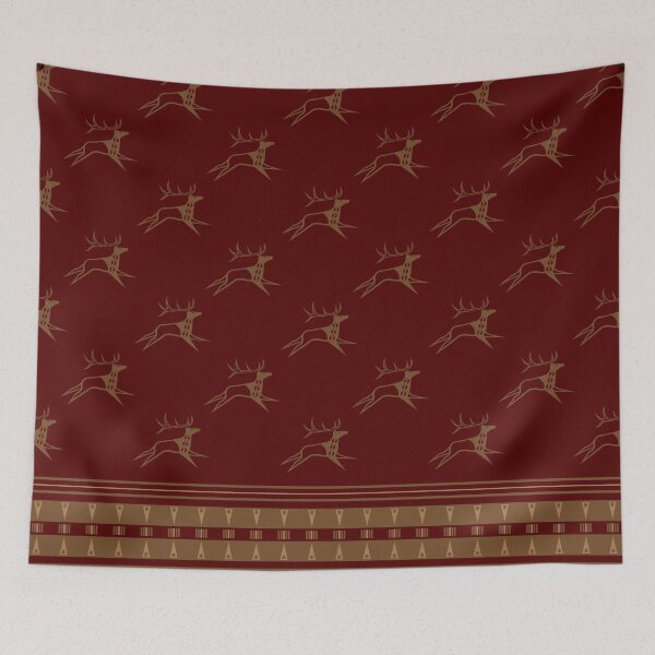 Item preview, Elk Running (Maroon and Gold) designed and sold by MelvinWarEagle.