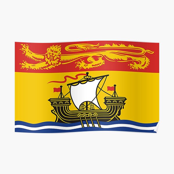 New Brunswick Flag Stickers, Gifts and other Goodies Poster