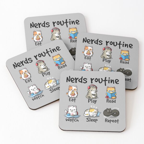 Item preview, Nerds routine cats designed and sold by NemiMakeit.