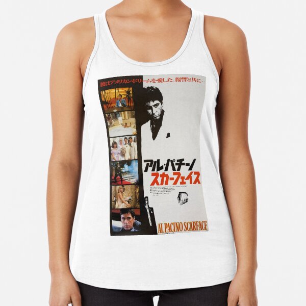 Al Pacino Scarface 1983 Japanese Movie Poster Art Racerback Tank Top