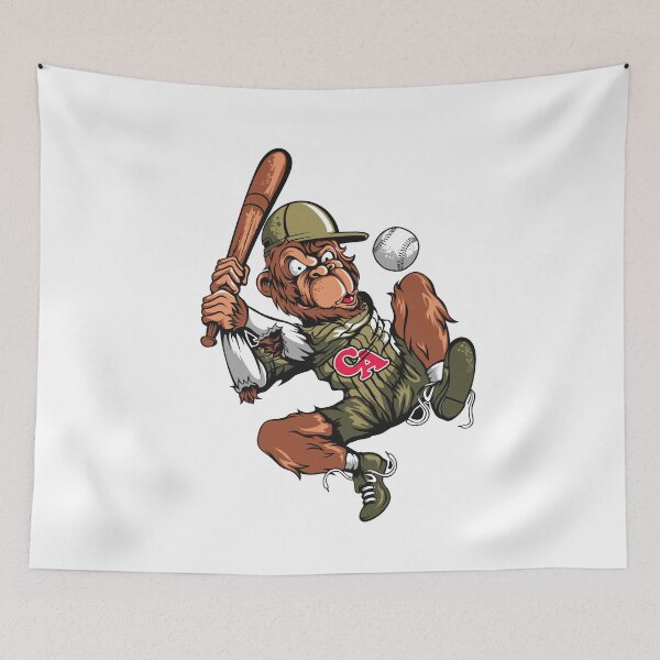 Item preview, Baseball Monkey - Teak designed and sold by BALONROSU.