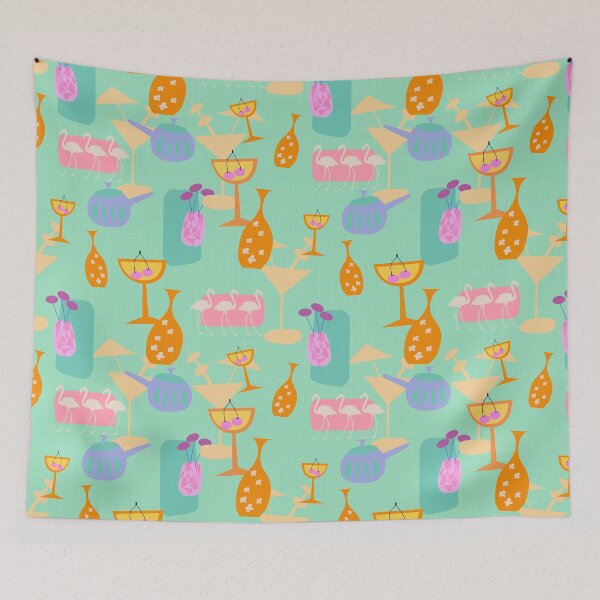 Item preview, Kitch Memories Turquoise designed and sold by mirimo.