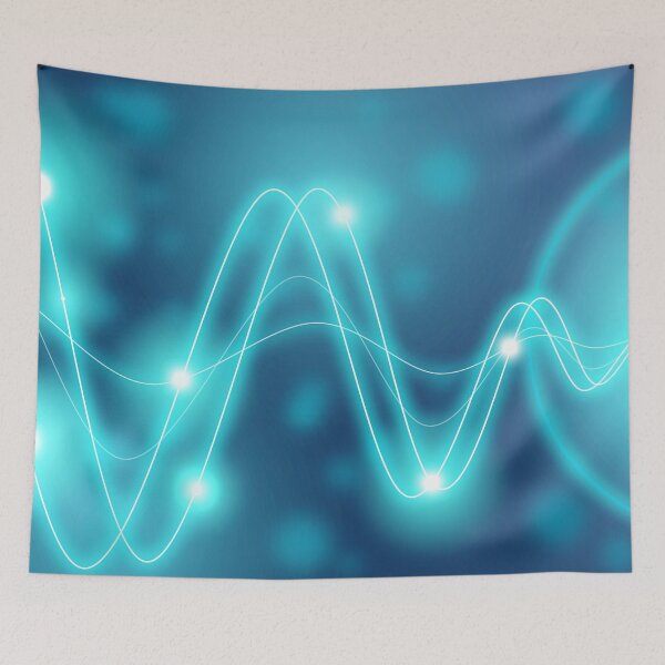 Item preview, Converting energy waves turquoise designed and sold by NerdySherds.