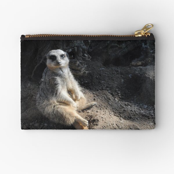 A meerkat having a rest Zipper Pouch