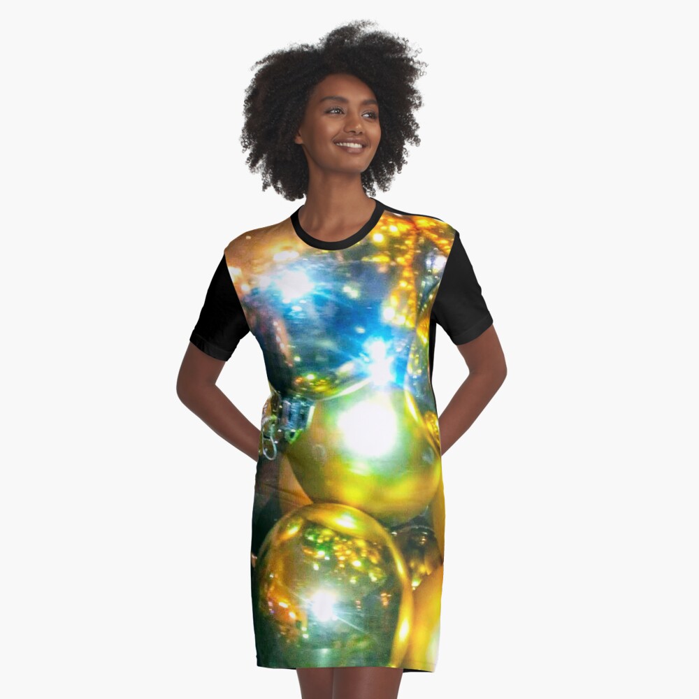 Winter Scene Graphic T-Shirt Dress