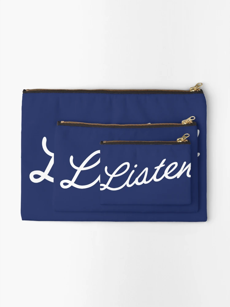 Thumbnail 2 of 4, Zipper Pouch, Listen Script designed and sold by npdstudio.