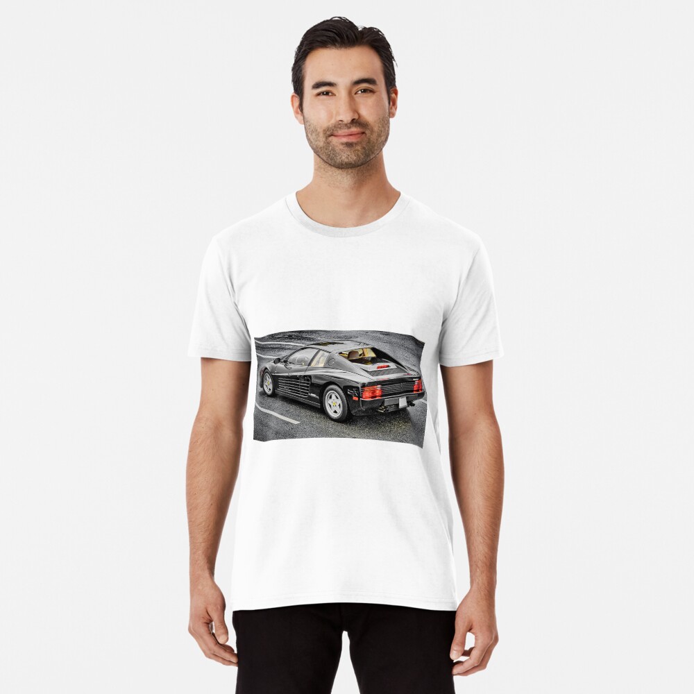 ★SUPERFAST★ Testarossa loose fit t-shirt black Black Ferrari Testarossa