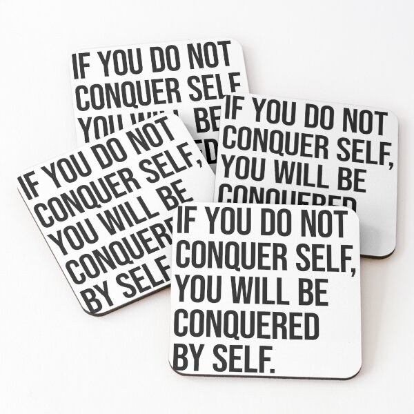 Item preview, Motivational Inspirational Quote 'If you do not conquer self, you will be conquered by self.' – Napoleon Hill designed and sold by shuzo.