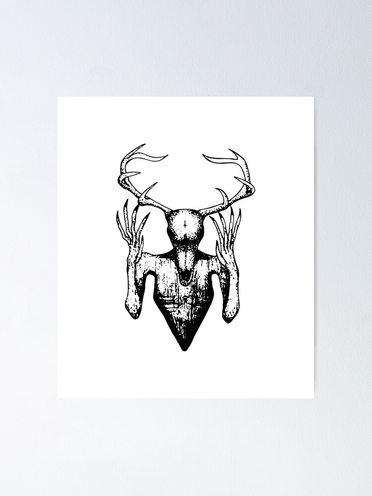tattoo of a wendigo with an elk skull slightly spooky  Stable Diffusion   OpenArt