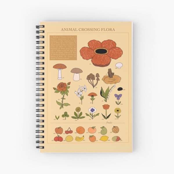 CROSSING FLORA ANIMAL Spiral Notebook
