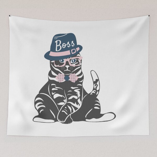 Item preview, Funny Boss Cat, Boss Cat, Funny Boss Cat Art, Cat Lovers Gift Idea, Funny Cat designed and sold by Kamidrago.