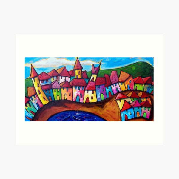 VILLAGE IN SICILY - ITALY Art Print