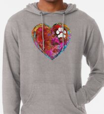 Sudadera con capucha ligera Arte del perro - Puppy Love 2 - Sharon Cummings