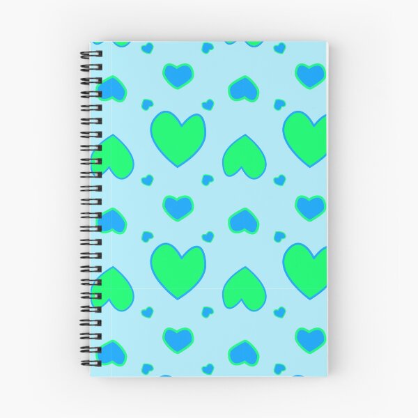 Item preview, Corazones Azul y verde sobre azul designed and sold by Yamy Morrell Art and Design.