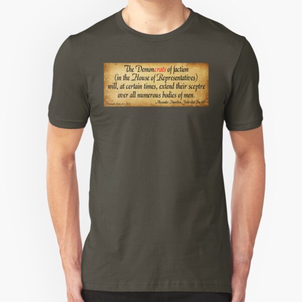 Hamilton's Federalist Paper #65 Slim Fit T-Shirt