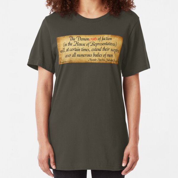 Hamilton's Federalist Paper #65 Slim Fit T-Shirt