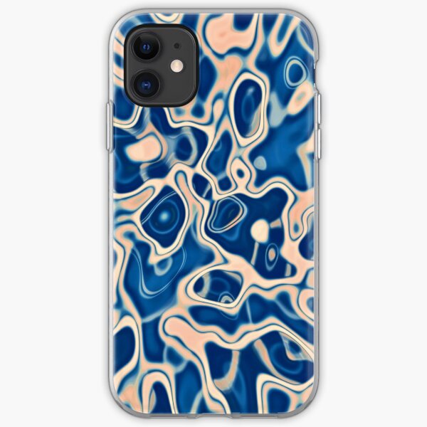 Abstraction of DarkSlateBlue Bisque iPhone Soft Case