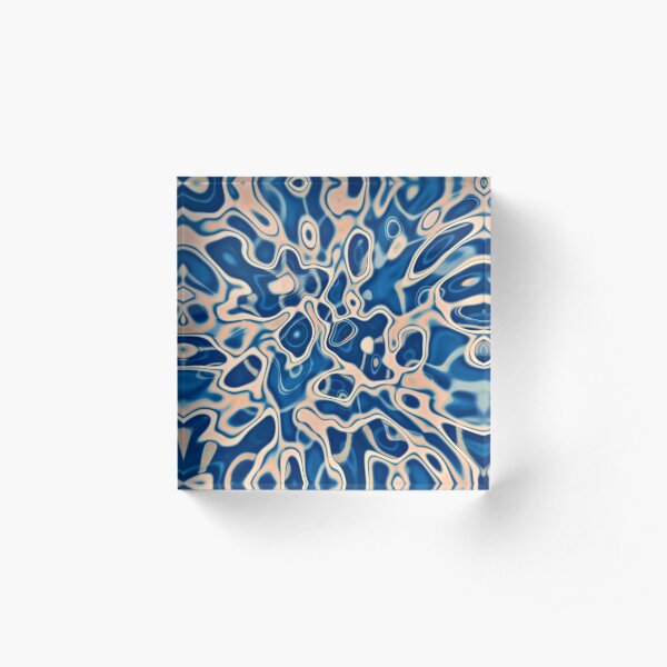 Abstraction of DarkSlateBlue Bisque Acrylic Block