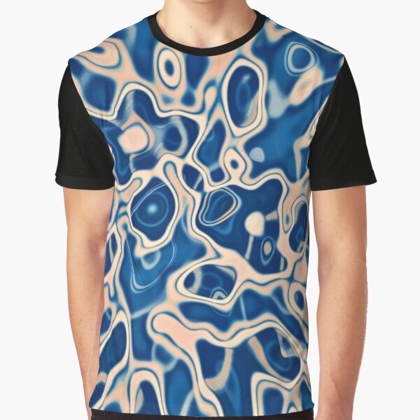Abstraction of DarkSlateBlue Bisque Graphic T-Shirt