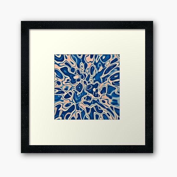 Abstraction of DarkSlateBlue Bisque Framed Art Print