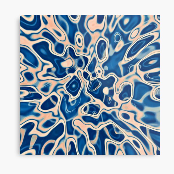 Abstraction of DarkSlateBlue Bisque Metal Print