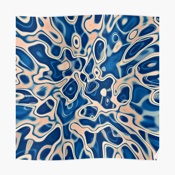Abstraction of DarkSlateBlue Bisque Poster