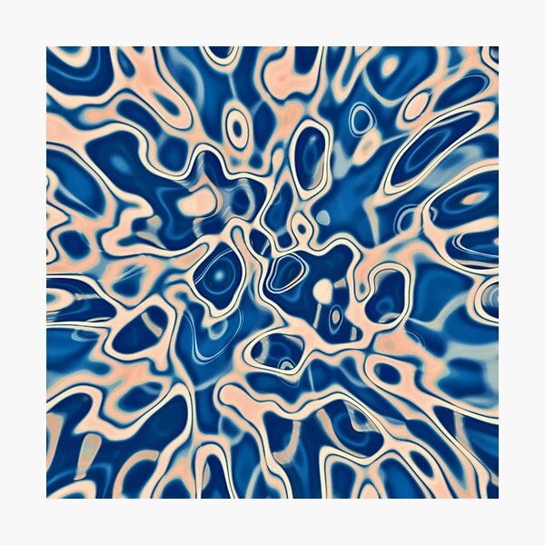 Abstraction of DarkSlateBlue Bisque Photographic Print