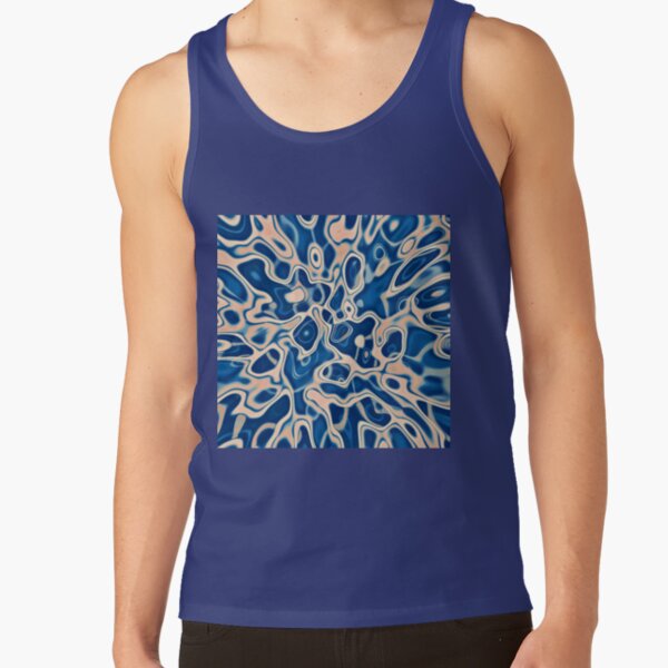 Abstraction of DarkSlateBlue Bisque Tank Top