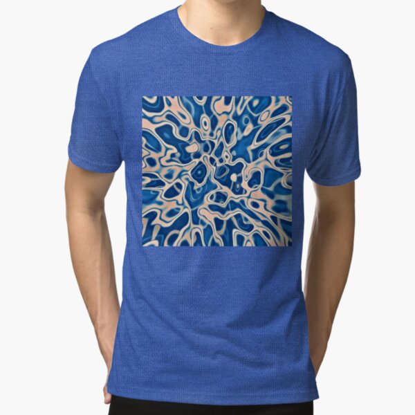 Abstraction of DarkSlateBlue Bisque Tri-blend T-Shirt