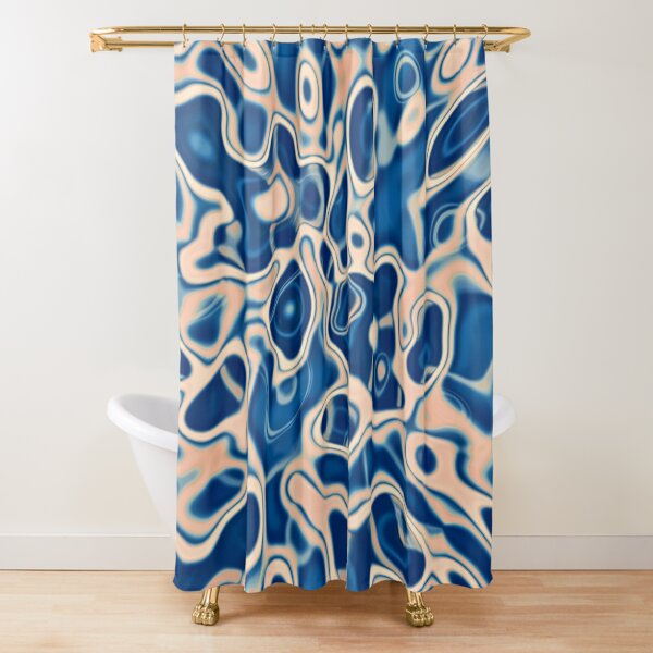 Abstraction of DarkSlateBlue Bisque Shower Curtain