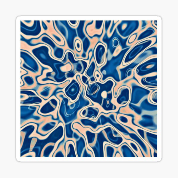 Abstraction of DarkSlateBlue Bisque Glossy Sticker