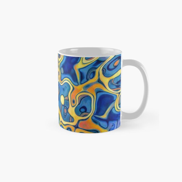 Abstraction of SteelBlue Golden Grass Classic Mug