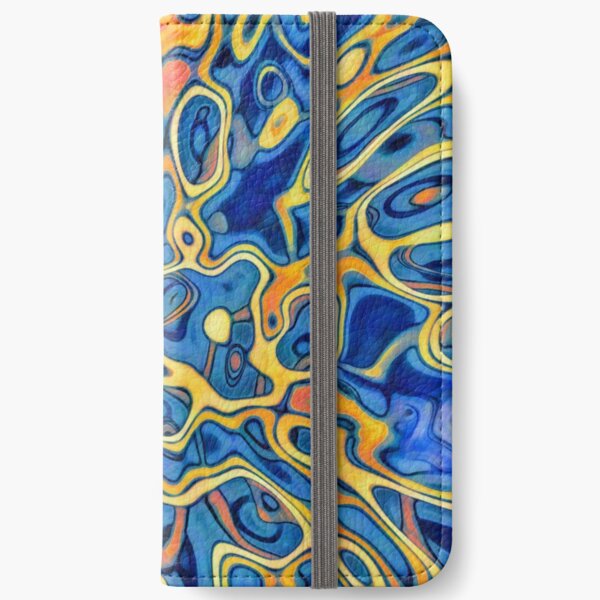 Abstraction of SteelBlue Golden Grass iPhone Wallet