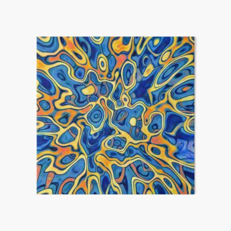 Abstraction of SteelBlue Golden Grass Art Board Print