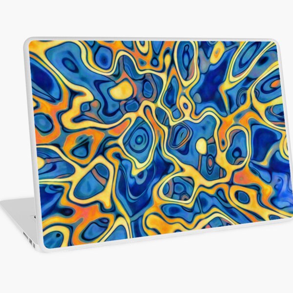 Abstraction of SteelBlue Golden Grass Laptop Skin