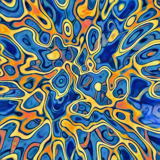 Abstraction of SteelBlue Golden Grass