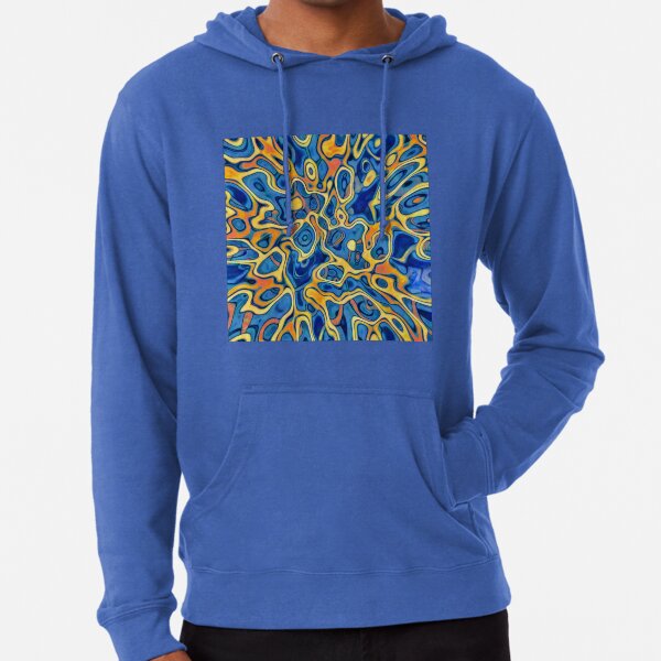 Abstraction of SteelBlue Golden Grass Lightweight Hoodie