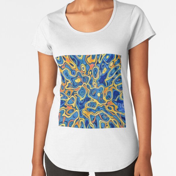 Abstraction of SteelBlue Golden Grass Premium Scoop T-Shirt