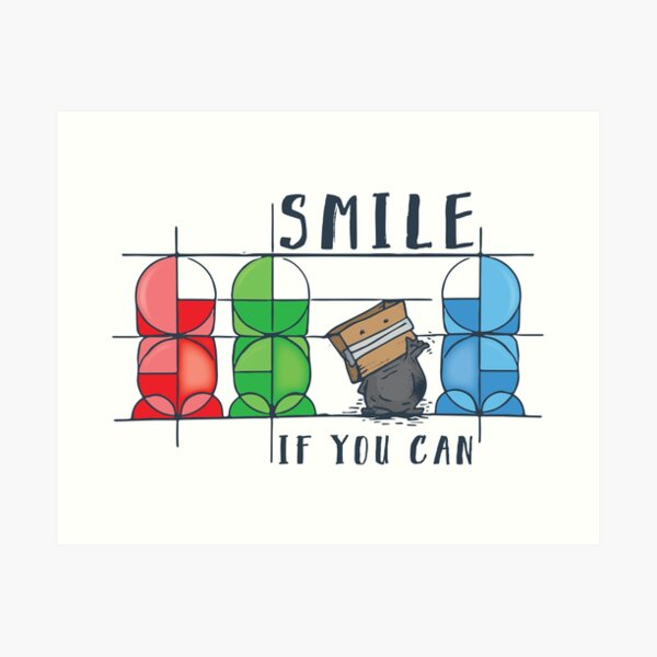 Item preview,  Smile if You Can Funny BoxHead Illustration Design designed and sold by beamaysing.