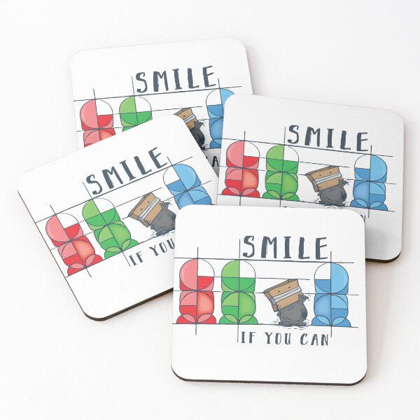 Item preview,  Smile if You Can Funny BoxHead Illustration Design designed and sold by beamaysing.