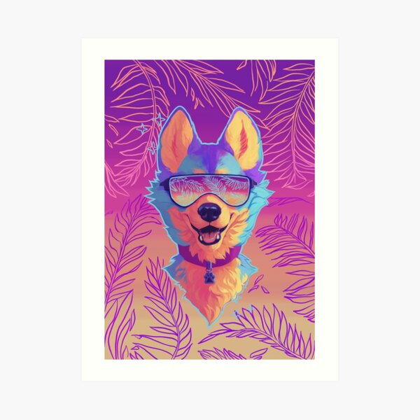 sparkle dog Art Print