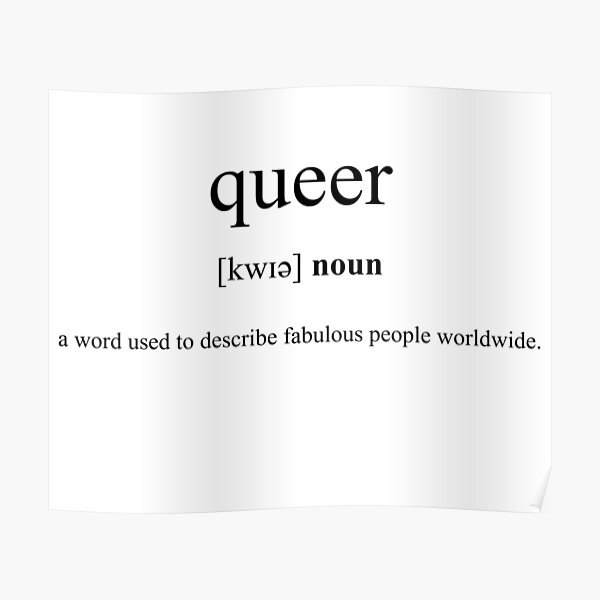 "Queer Definition Dictionary Collection" Poster for Sale by Designschmiede Redbubble