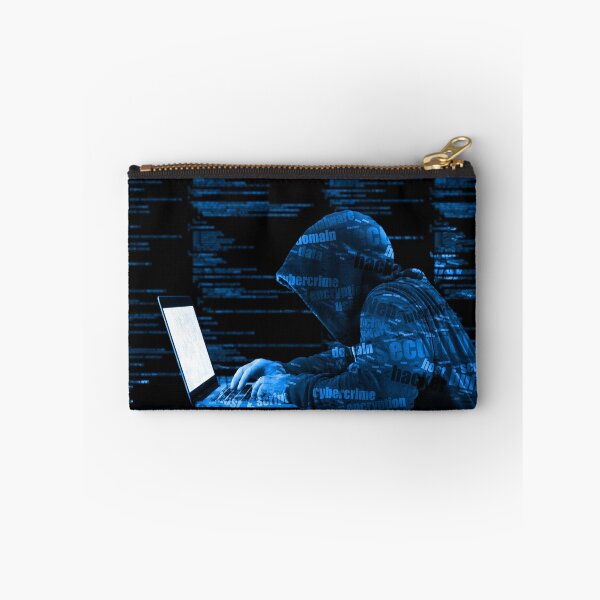 Item preview, Hoody hacker cybersecurity blue computer code information security designed and sold by NerdySherds.