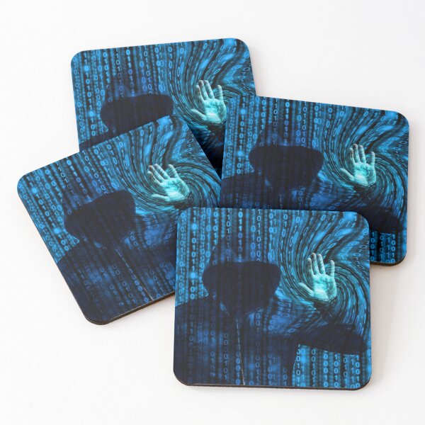 Item preview, Hooded hacker manipulates a computer program  designed and sold by NerdySherds.