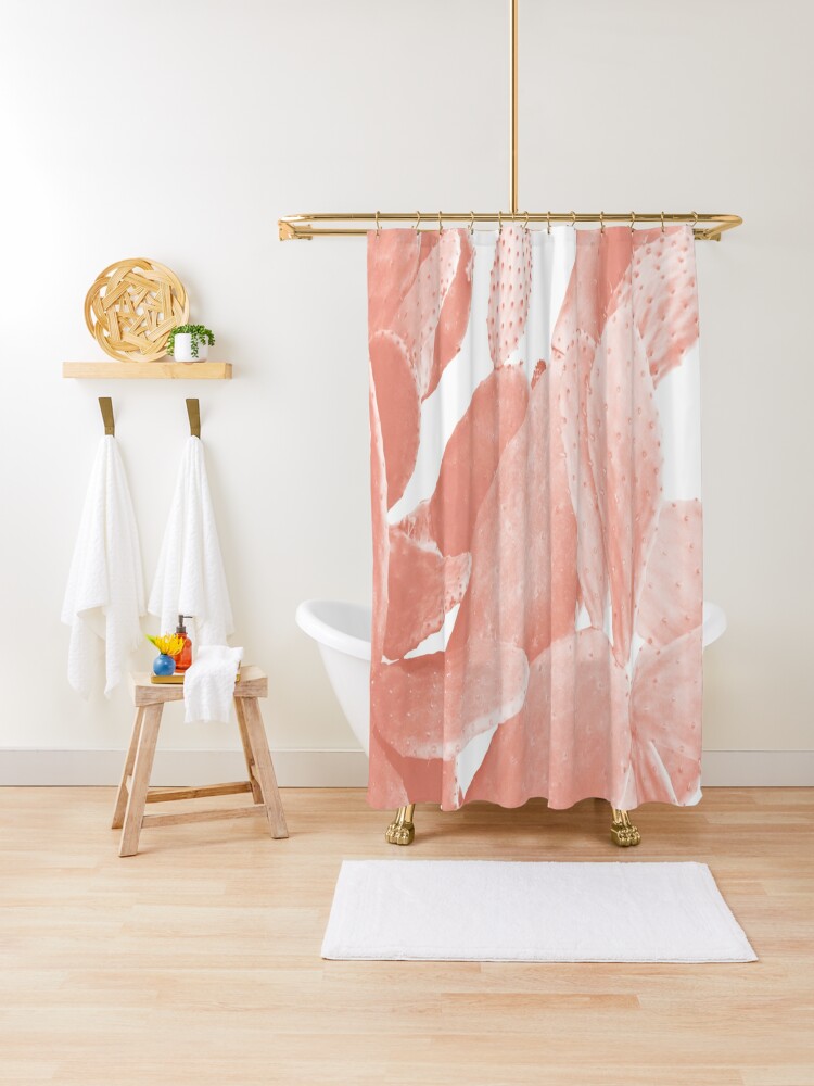 Pink Cactus Close-up Shower Curtain by ARTbyJWP | Redbubble.com
