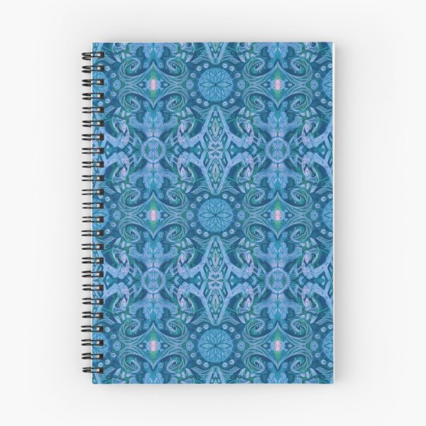 Item preview, Curves and Lotuses Bohemian Arabesque Pattern Turquoise Blue Teal designed and sold by Julia Khoroshikh.