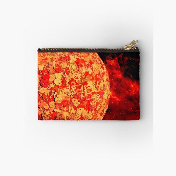 Item preview, Globe in space covert with red security icons and symbols designed and sold by NerdySherds.