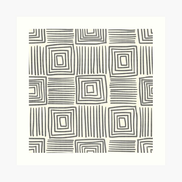 Oasis in Cream and Grey Art Print