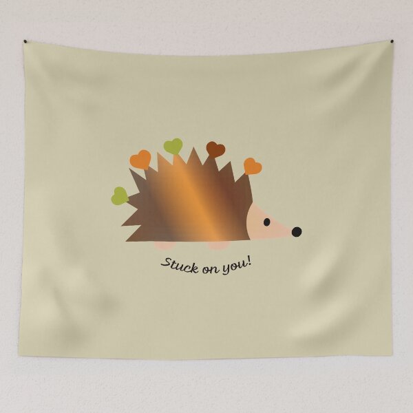 Item preview, Stuck on You Hedgehog and Hearts designed and sold by Hedgie Designs.