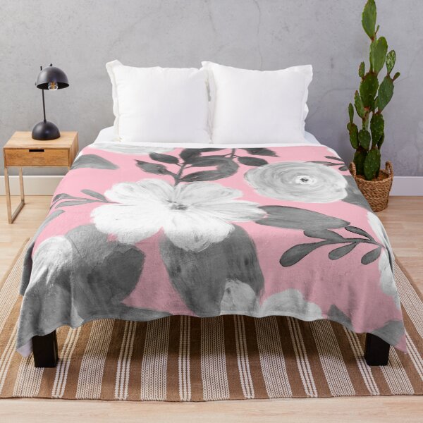Item preview, Pintura a mano floral gris diseño rosa designed and sold by InovArtS.